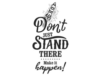 Wandtattoo Dont just stand there Motivansicht