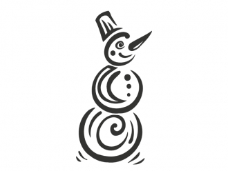 Wandtattoo Lustiger Schneemann Motivansicht