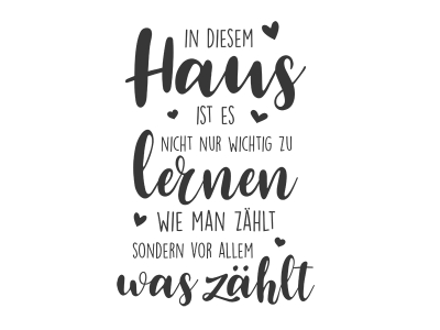 Wandtattoo Lernen was zählt Motivansicht