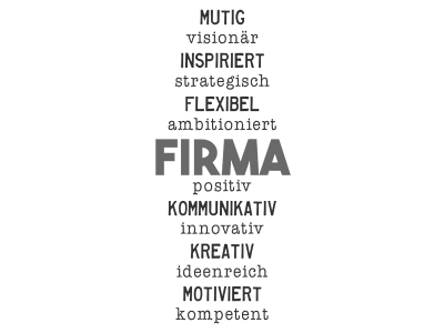 Wandtattoo Firmenname Motivansicht