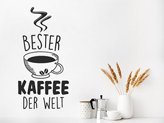 Wandtattoo Bester Kaffee der Welt