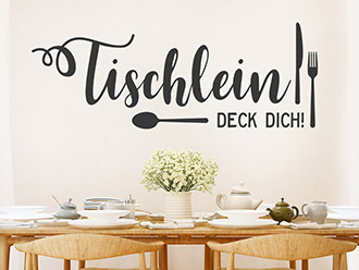 Wandtattoo Tischlein deck dich