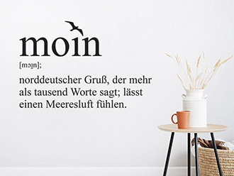 Wandtattoo Moin Definition