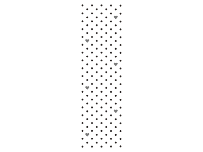 Wandtattoo Wandbanner Dots mit Herzen Motivansicht