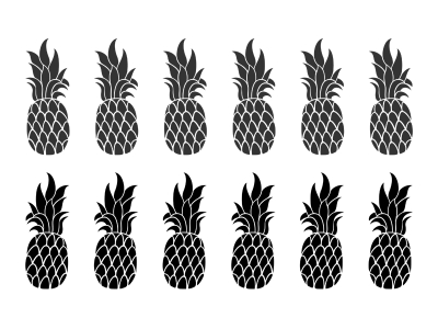 Wandtattoo Bordüre Ananas Motivansicht