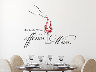 Wandtattoo Der beste Wein...