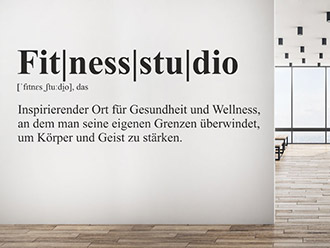 Wandtattoo Fitnessstudio Definition