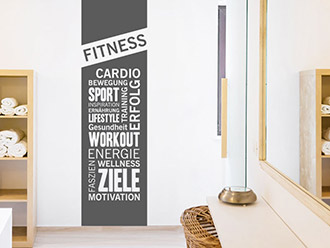 Wandtattoo Wandbanner Fitness