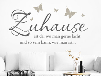 Wandtattoo Zuhause lachen