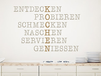 Wandtattoo Kochen Worte