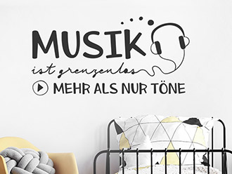 Wandtattoo Musik ist grenzenlos