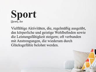 Wandtattoo Definition Sport