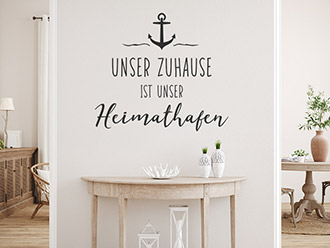 Wandtattoo Zuhause Heimathafen