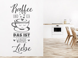 Wandtattoo Kaffee und ich