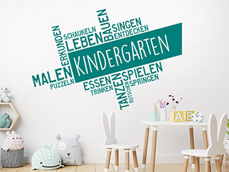 Wandtattoo Kindergarten Worte