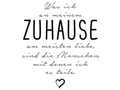 Wandtattoo Mein Zuhause Motivansicht