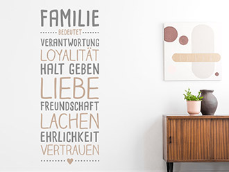 Wandtattoo Familie bedeutet...