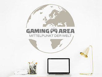 Wandtattoo Gaming Area