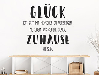 Wandtattoo Glück Zuhause