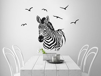 Wandtattoo Zebra