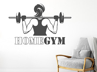 Wandtattoo Home Gym