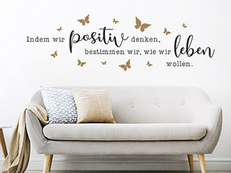 Wandtattoo Positiv leben