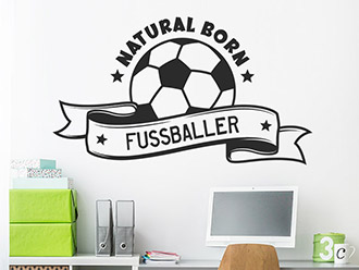 Wandtattoo Natural Born Fussballer