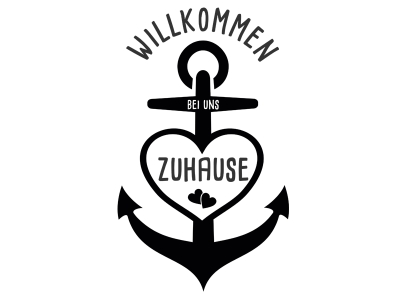 Wandtattoo Anker Willkommen bei uns zuhause Motivansicht