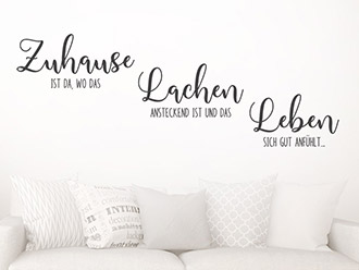 Wandtattoo Zuhause Lachen Leben