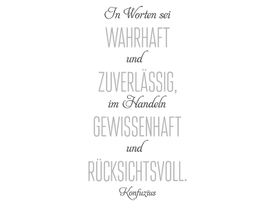 Wandtattoo In Worten sei wahrhaft Motivansicht