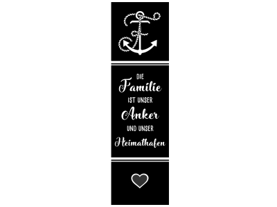 Wandtattoo Wandbanner Familie ist unser Anker Motivansicht