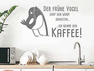 Wandtattoo Ich nehme den Kaffee