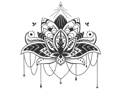 Wandtattoo Lotusblume Motivansicht