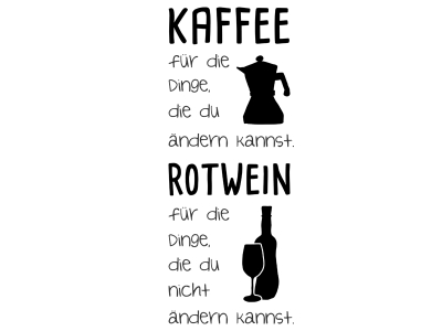 Wandtattoo Kaffee und Rotwein Motivansicht