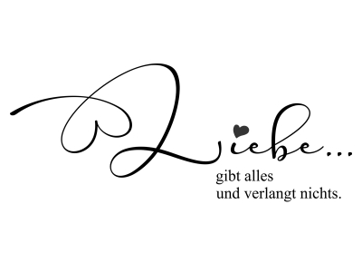 Wandtattoo Liebe gibt alles Motivansicht
