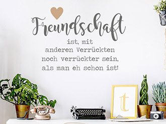 Wandtattoo Verrückte Freundschaft