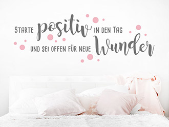 Wandtattoo Starte positiv in den Tag