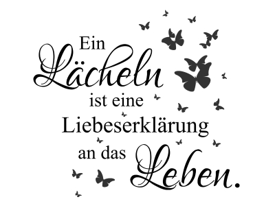 Wandtattoo Liebeserklärung an das Leben Motivansicht