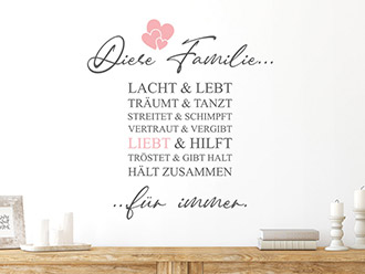 Wandtattoo Diese Familie liebt