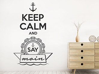 Wandtattoo Keep calm and say moin
