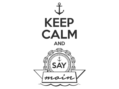 Wandtattoo Keep calm and say moin Motivansicht