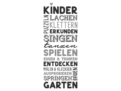 Wandtattoo Kindergarten Motivansicht