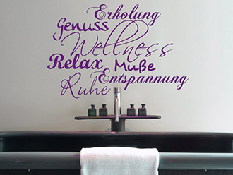 Wandtattoo Wellness pur!