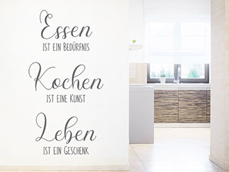 Wandtattoo Essen Kochen Leben