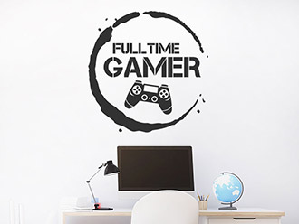 Wandtattoo Fulltime Gamer