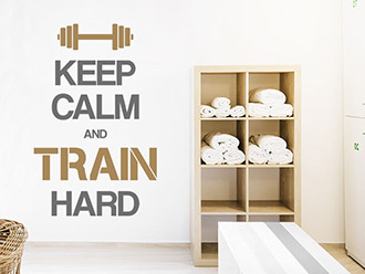 Wandtattoo Keep calm and train hard