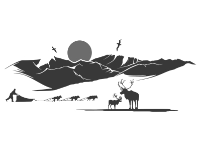Wandtattoo Nordische Landschaft Motivansicht