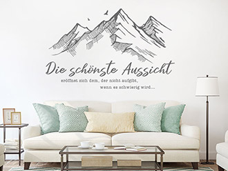 Wandtattoo Die schönste Aussicht eröffnet sich...