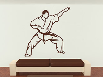 Wandtattoo Karate-Kämpfer