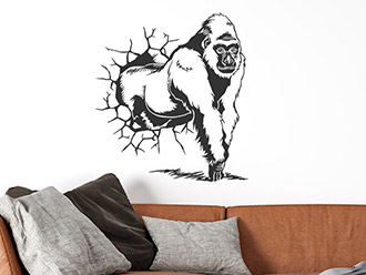 Wandtattoo Gorilla